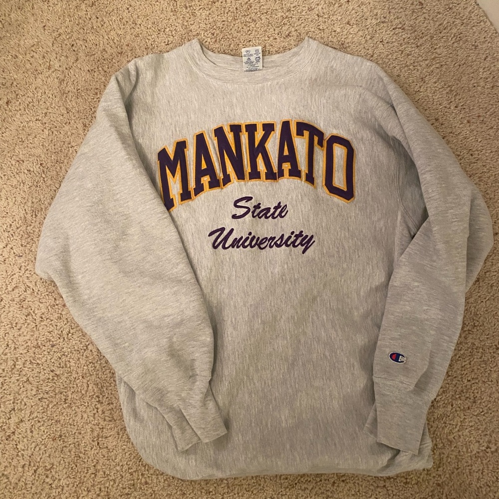 Vintage 80’s Mankato State University Gray Champion Crewneck Size XX-Large